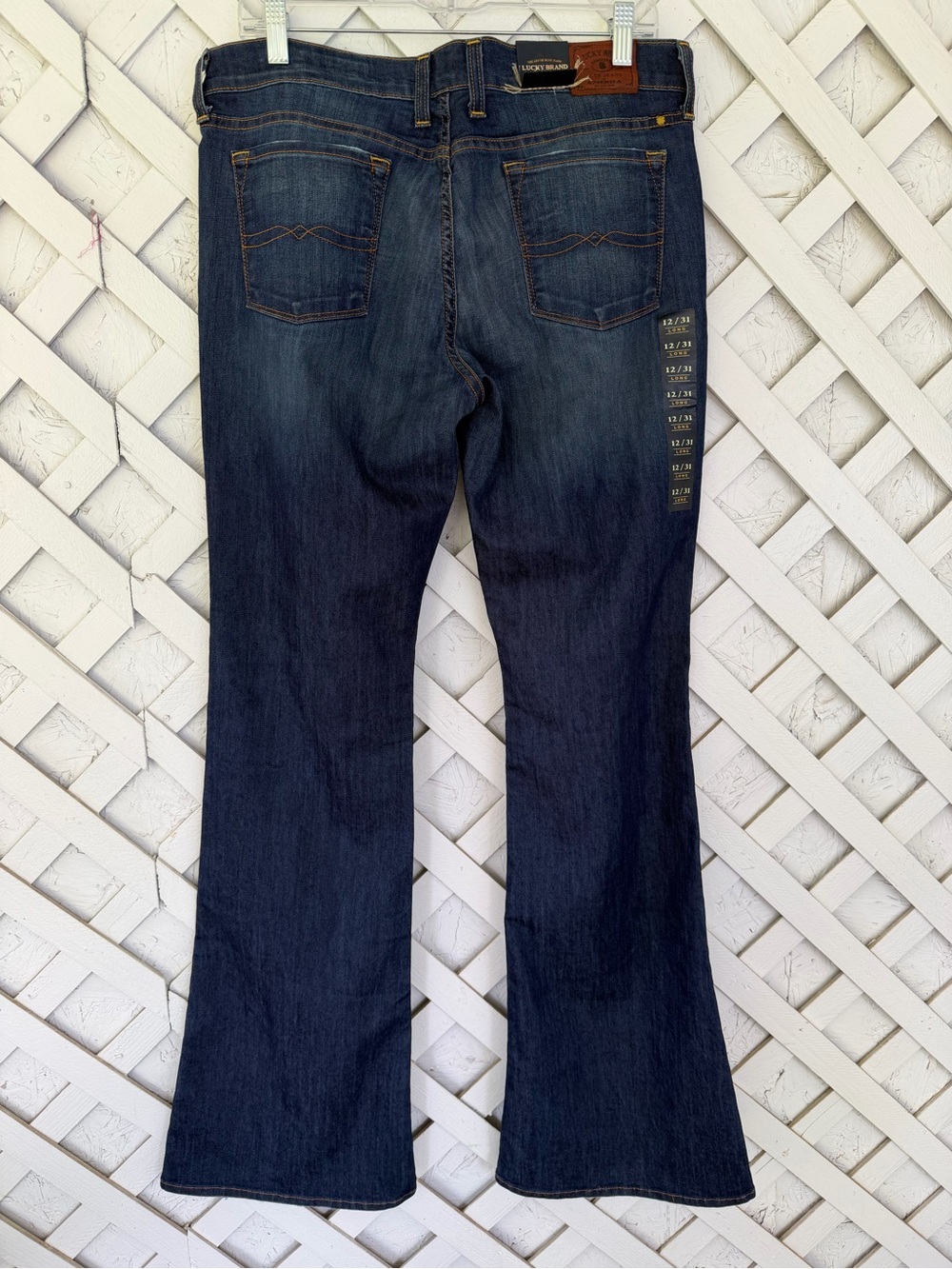 Lucky Brand Dark Blue Denim Charlie Flare Jeans Low Rise Stretch Y2K Insp 12/31